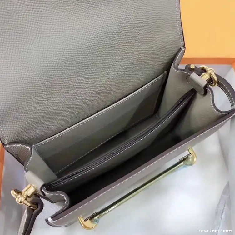 Cheap Leather Grey Hermes Gold In Bag Hardware Epsom Roulis 0409
